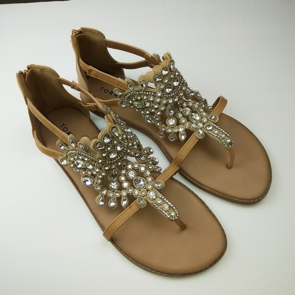 wide width bling sandals
